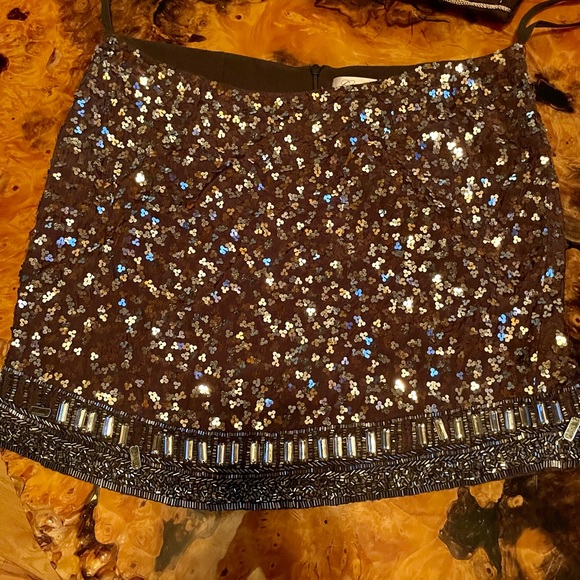 SEXY! Small 2 piece Brown sequins and sheet outfit - Picture 7 of 7